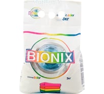 Порошок BIONIX СМС колор автомат 3 кг п/э пакет цветной пакет 4650063430083