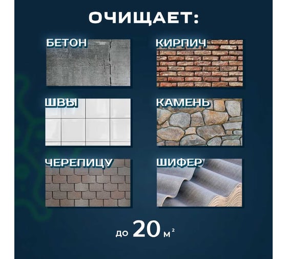 Средство для удаления плесени, мха и водорослей для внутренних и наружных работ PLEX концентрат 1:1 2201 1л УТ000008575