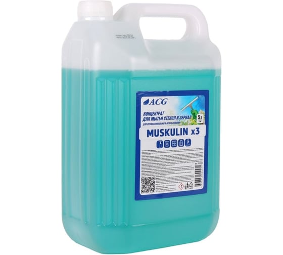 Концентрат для мытья стекол и зеркал ACG MUSKULIN x3 ПНД 5л (1шт.) 1025943