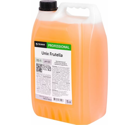 Ароматизатор освежитель воздуха PRO-BRITE 5л UNIX Frutella, бактерицидный,жидкость, ш/к 74407 609524