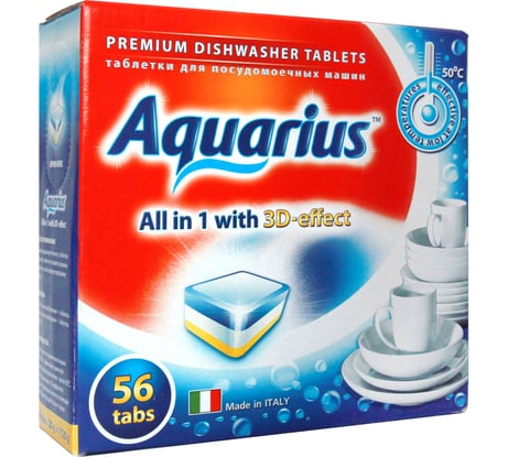 Таблетки для посудомоечных машин Lotta Aquarius ALLin1 mega 56 шт 8032779810933