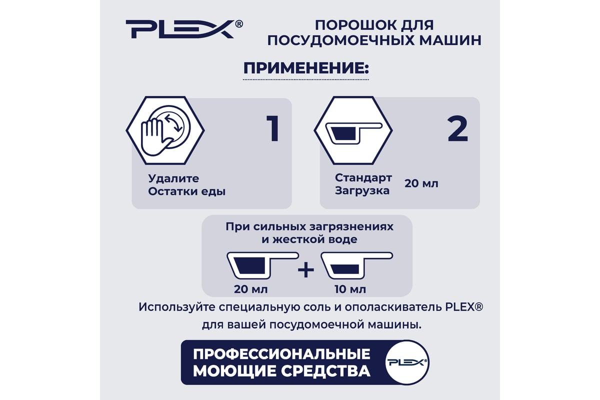 Порошок для посудомоечной машины PLEX 5 кг УТ000005516