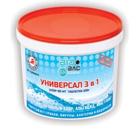 Таблетки BIOBAC Универсал 200г 3 в 1 хлор, альгицид, коагулянт, 5кг BP-CH90MT5