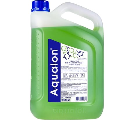 Средство для мытья посуды AQUALON 5 л, зеленое яблоко 202981
