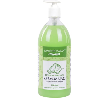 Жидкое мыло-крем Золотой идеал 1 л, Груша и миндаль, дозатор 609426