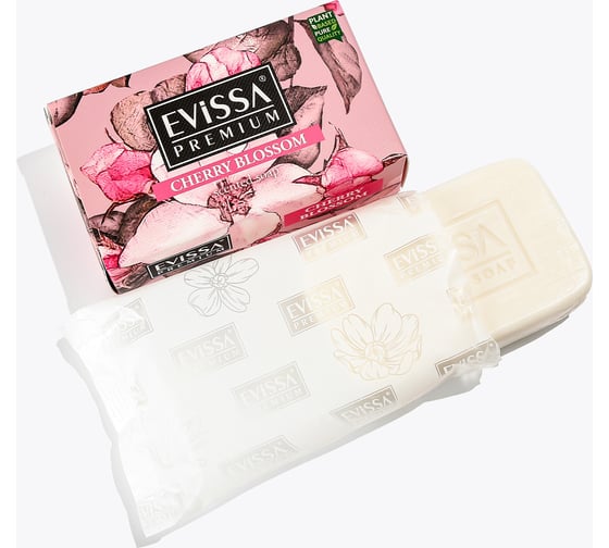 Мыло туалетное EVISSА PREMIUM Вишня в картонной коробке (флоупак), 150гр М6524