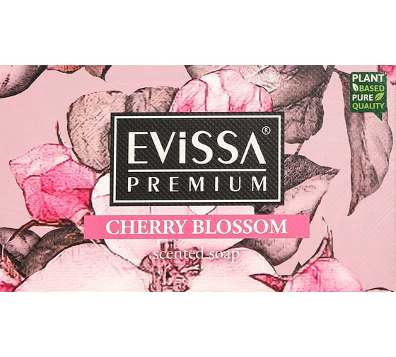 Мыло туалетное EVISSА PREMIUM Вишня в картонной коробке (флоупак), 150гр М6524