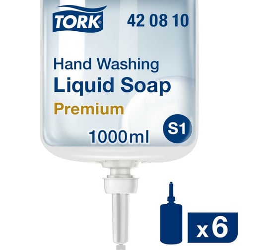Антибактериальное жидкое мыло TORK Premium S1 1 л с улучшенными гигиен. свойствами 420810 21312 1