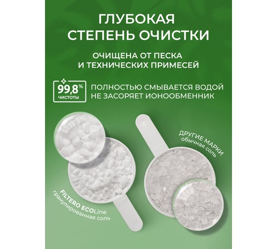 Специальная гранулированная соль FILTERO ECOline д/ПММ 3 кг + 3 таблетки, арт. 727