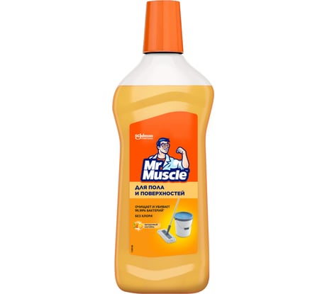 Cредство для пола и других поверхностей МИСТЕР МУСКУЛ Mr Muscle Цитрусовый коктейль, 500 мл 366857 865416