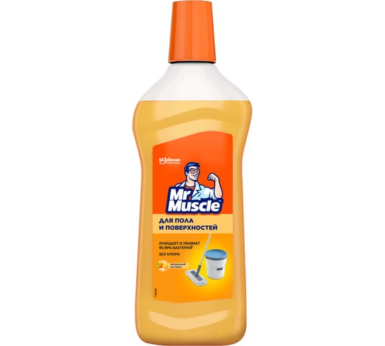 Cредство для пола и других поверхностей МИСТЕР МУСКУЛ Mr Muscle Цитрусовый коктейль, 500 мл 366857 865416