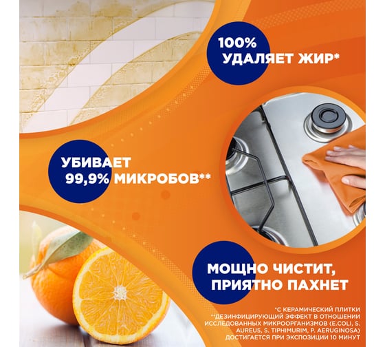 Чистящее средство для кухни МИСТЕР МУСКУЛ Mr Muscle Свежесть лимона, триггер 500 мл 317147