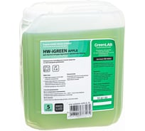 Нейтральное гелеобразное густое пенное средство ГринЛаб HW-iGREEN APPLE со смягчающими добавками 5000 мл канистра HW-458/5