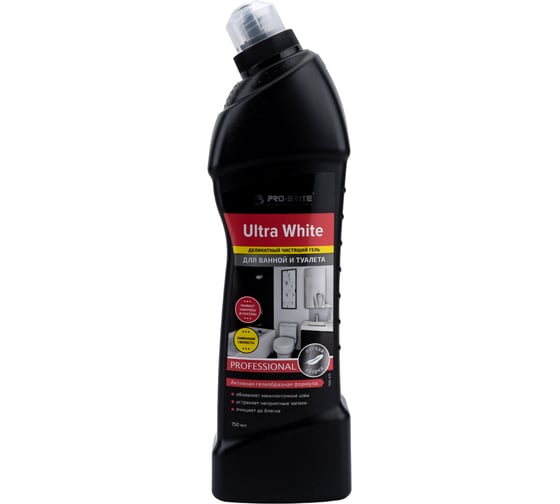 Универсальное чистящее средство для ванной и туалета PRO-BRITE Ultra White "лимонная свежесть" 1585-075