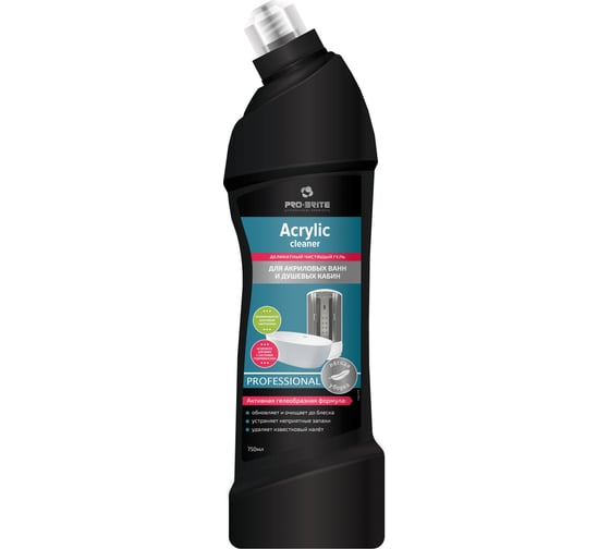 Деликатное чистящее средство для акриловых ванн и душевых кабин Pro-Brite Acrylic cleaner 1560-075 1