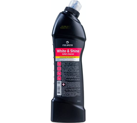 Усиленное чистящее средство для сантехники PRO-BRITE White Shine toilet cleaner лимонная свежесть 1572-075