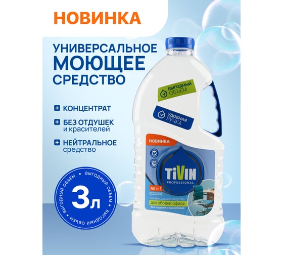 Универсальное чистящее, моющее средство TIVIN Концентрированное PROFESSIONAL TPUD3N24