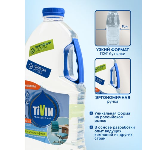 Универсальное чистящее, моющее средство TIVIN Концентрированное PROFESSIONAL TPUD3N24