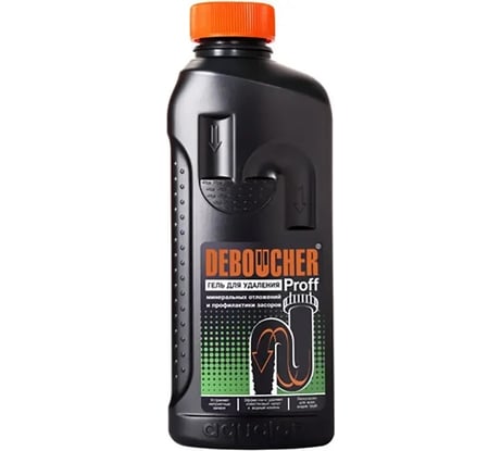 Гель для удаления минеральных отложений и профилактики засоров DEBOUCHER Proff 1 л 205661