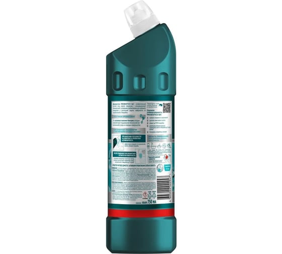 Чистящее средство DOMESTOS пробиотик, зеленая свежесть, 12x750 мл 90005749