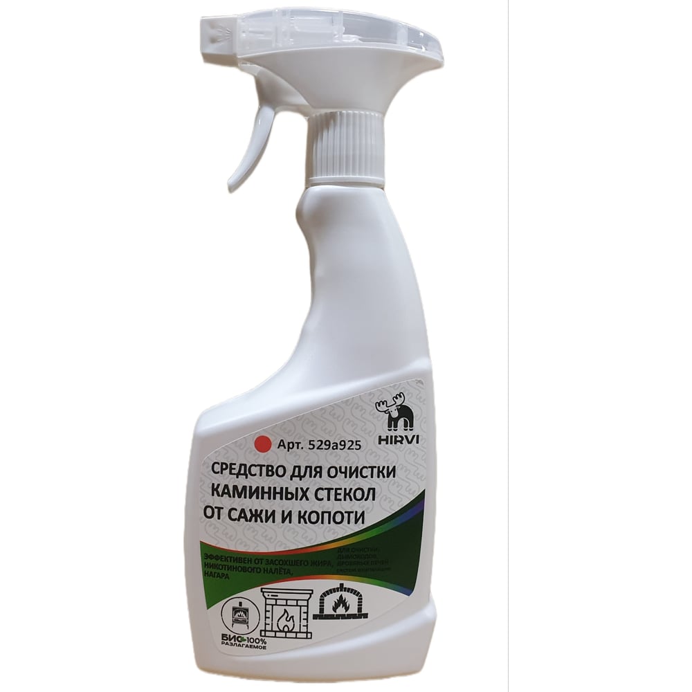 Средство для очистки каминных стекол от сажи и копоти HIRVI SMOKE CLEAN ...