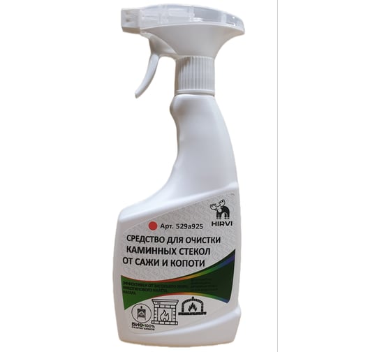 Средство для очистки каминных стекол от сажи и копоти HIRVI SMOKE CLEAN Kamin 0.5 л 529а925