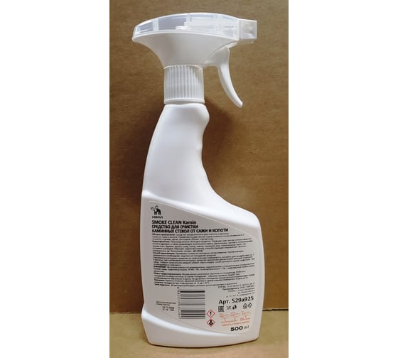 Средство для очистки каминных стекол от сажи и копоти HIRVI SMOKE CLEAN Kamin 0.5 л 529а925