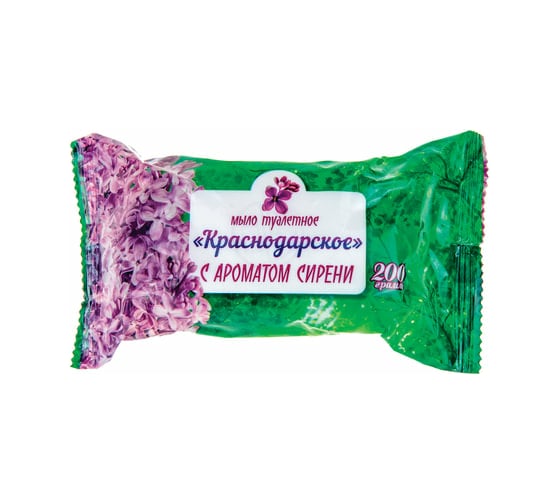 Туалетное мыло твердое "Краснодарское" 200 г с ароматом сирени 40 шт