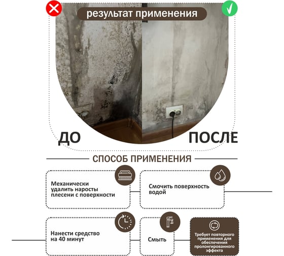 Антиплесень, КЕНАЗ чистящее средство для удаления плесени и грибка 0,8 л 8384