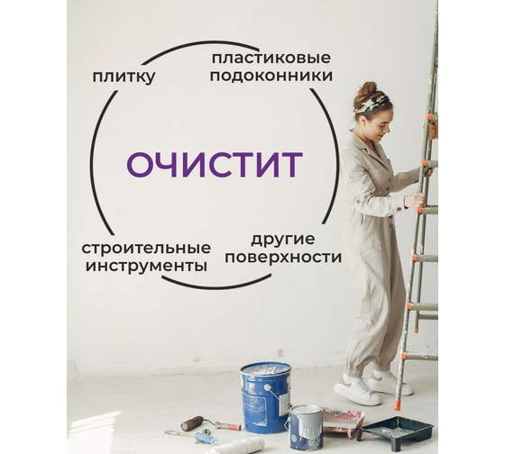Средство для очистки после ремонта КЕНАЗ удаление цемента, бетона, очиститель затирки ржавчины, 5 л 809745