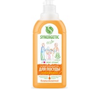 Средство для мытья посуды SYNERGETIC СОЧНЫЙ АПЕЛЬСИН флакон дозатор, 500 мл 4623722258311 103056 103056/14