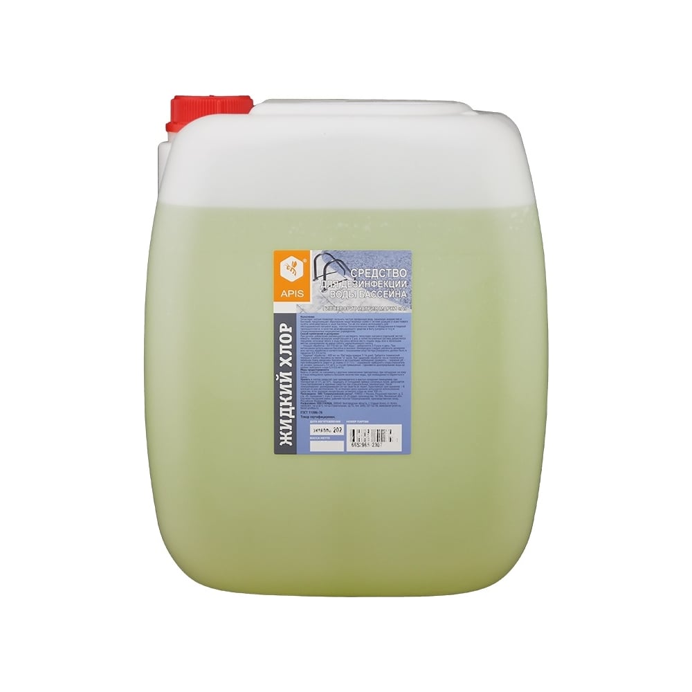 Жидкий хлор для бассейна APIS канистра 25 кг 4665296514622 - выгодная ...