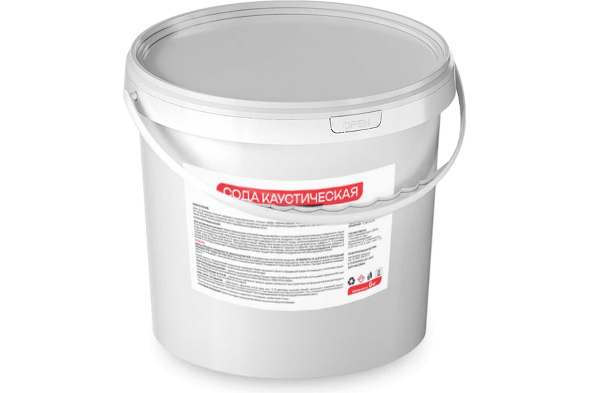 Каустическая сода ЯСОДО натр едкий, чешуированный, 6000 г 4631175830039 ...