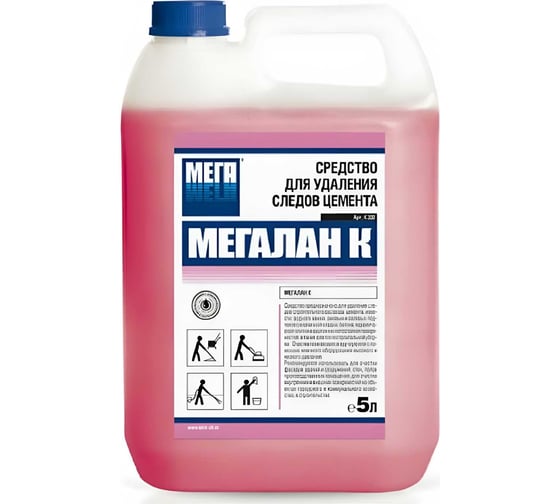 Средство для удаления следов цемента Мега Лан К 5 л К 330