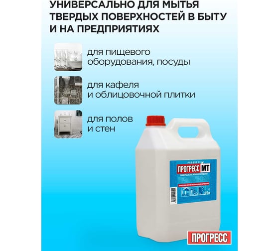 Универсальное моющее средство Прогресс МТ антижир 5 л М-08-5