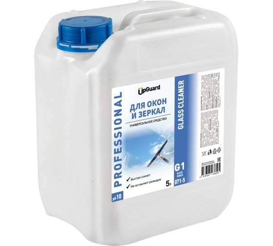 Средство UPGUARD G1 GLASS CLEANER готовый состав для очистки окон стекол зеркал 5л 071-5 O71-5