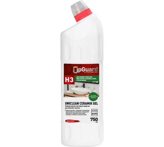 Универсальное чистящее средство для ванной и туалета UPGUARD H3 UNICLEAN CERAMIK GEL 750 мл 83-075