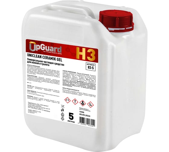Универсальное чистящее средство для ванной и туалета UPGUARD H3 UNICLEAN CERAMIK GEL 5 л 83-5