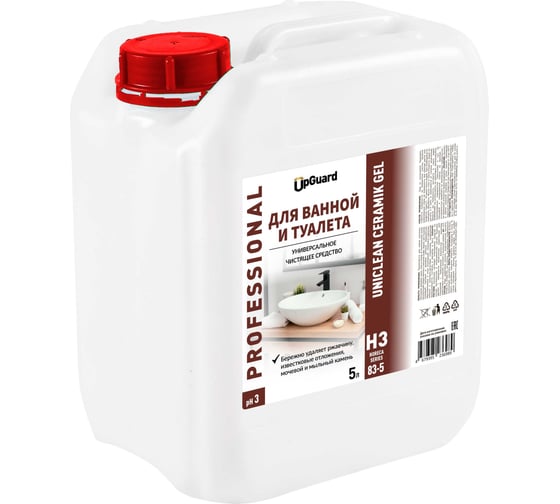 Универсальное чистящее средство для ванной и туалета UPGUARD H3 UNICLEAN CERAMIK GEL 5 л 83-5