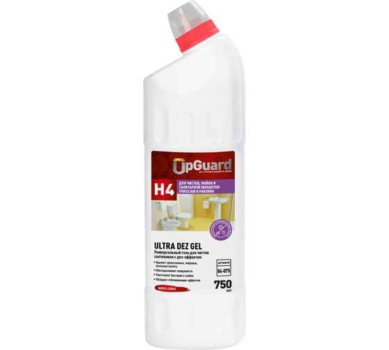 Универсальный гель для чистки сантехники UPGUARD H4 ULTRA DEZ GEL 750 мл с дез-эффектом 84-075 1