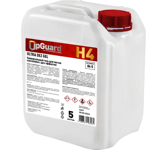 Универсальный гель для чистки сантехники UPGUARD H4 ULTRA DEZ GEL 5 л с дез-эффектом 84-5