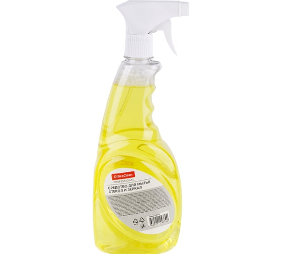Средство для мытья стекол и зеркал OfficeClean Лимон с изопропиловым спиртом 750 мл с курком 280767