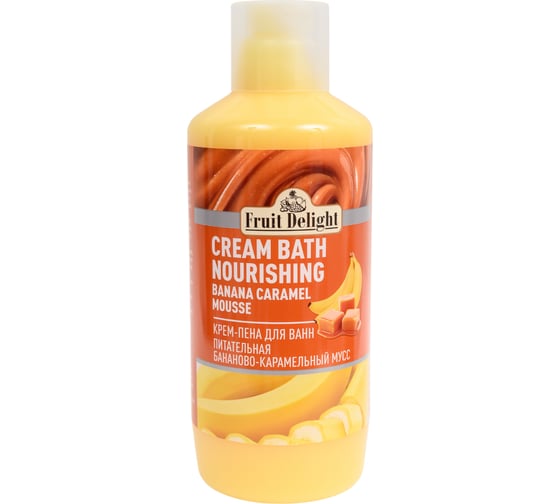 Питательная крем-пена для ванн Fruit Delight БАНАНОВО-КАРАМЕЛЬНЫЙ МУСС, 1000 мл 0134 1