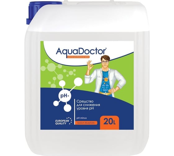 Жидкое средство для бассейна Aquadoctor Minus pH 20 л (Серная 35_) 63398 1