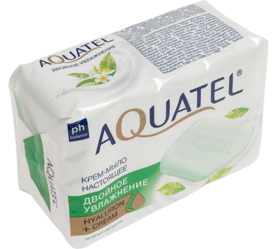 Твердое крем-мыло Aquatel зеленый чай матча, (4х75 г) 300 г 6284