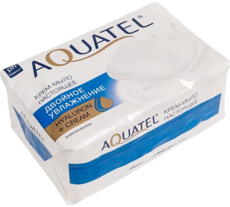 Твердое крем-мыло Aquatel классическое, (4х75 г) 300 г 6281