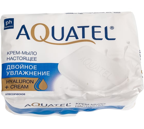 Твердое крем-мыло Aquatel классическое, (4х75 г) 300 г 6281