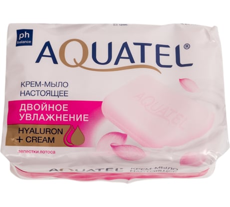 Твердое крем-мыло Aquatel лепестки лотоса, (4*75 г) 300 г 6283