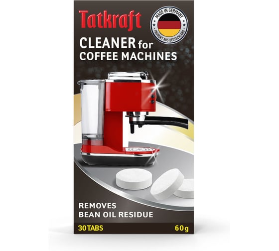 Таблетки для кофемашин Tatkraft от кофейных масел, 30 шт 15340