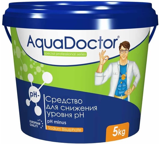 Средство для чистки бассейна Aquadoctor Minus pH 5 кг 63395